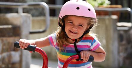 preschool student on a bike